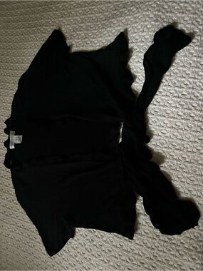 White House Black Market Black Wrap Shrug